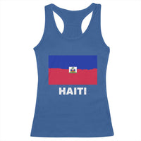 Vintage Distressed Haiti Flag Racerback Tank Top Haitian Heritage Pride