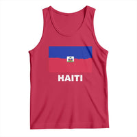 Vintage Distressed Haiti Flag Tank Top Haitian Heritage Pride