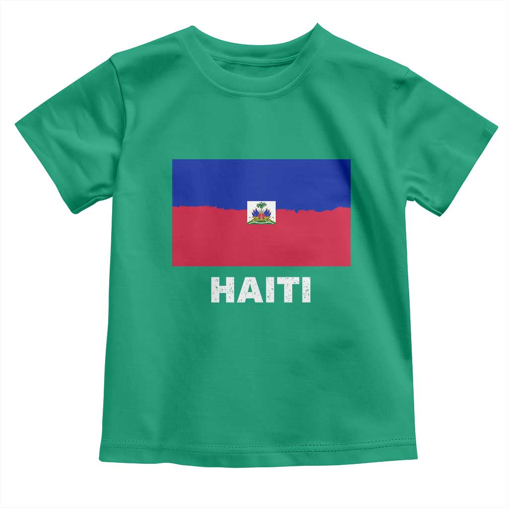 Vintage Distressed Haiti Flag Toddler T Shirt Haitian Heritage Pride