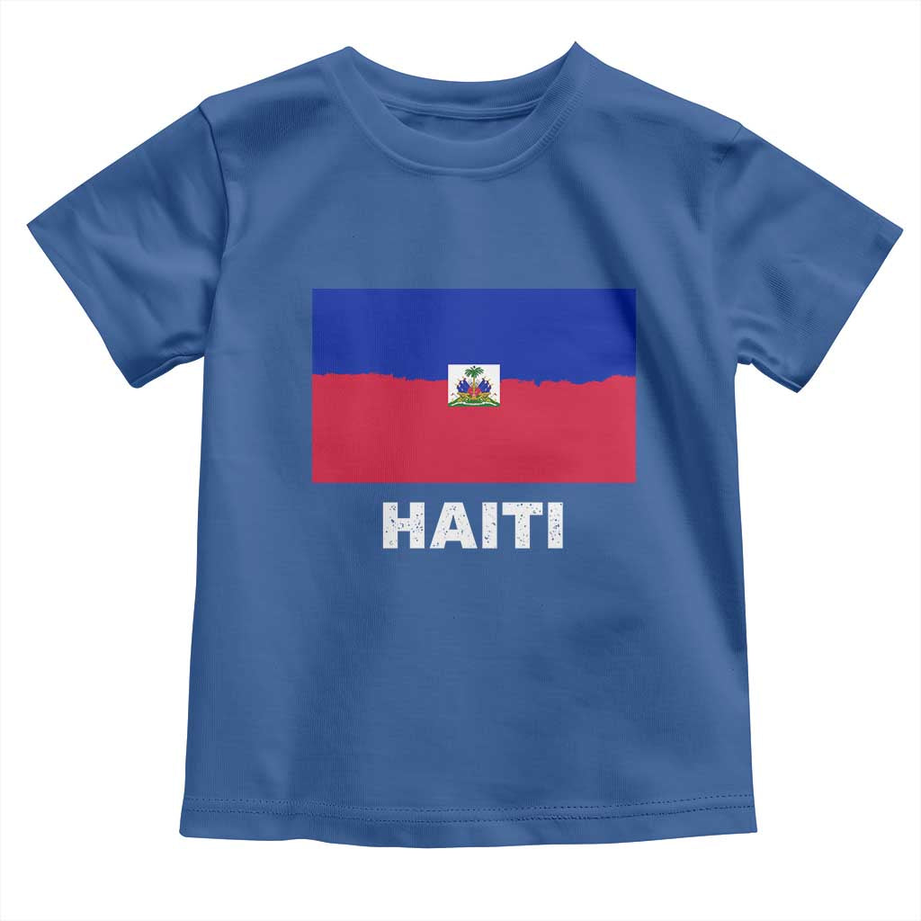 Vintage Distressed Haiti Flag Toddler T Shirt Haitian Heritage Pride