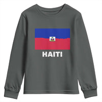 Vintage Distressed Haiti Flag Youth Sweatshirt Haitian Heritage Pride