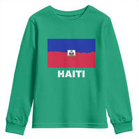 Vintage Distressed Haiti Flag Youth Sweatshirt Haitian Heritage Pride