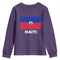 Vintage Distressed Haiti Flag Youth Sweatshirt Haitian Heritage Pride