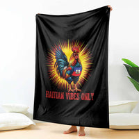 Proud Haitian Rooster Flag Throw Blanket Majestic National Symbol Haiti Heritage Pride