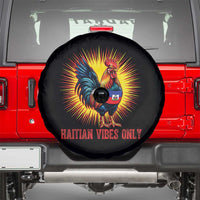 Proud Haitian Rooster Flag Spare Tire Cover Majestic National Symbol Haiti Heritage Pride