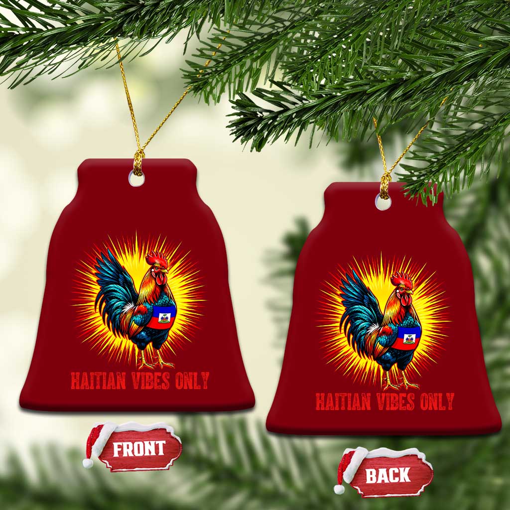 Proud Haitian Rooster Flag Ceramic Ornament Majestic National Symbol Haiti Heritage Pride