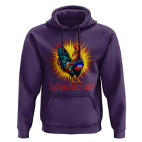 Proud Haitian Rooster Flag Hoodie Majestic National Symbol Haiti Heritage Pride