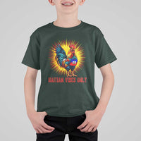 Proud Haitian Rooster Flag T Shirt For Kid Majestic National Symbol Haiti Heritage Pride