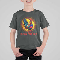 Proud Haitian Rooster Flag T Shirt For Kid Majestic National Symbol Haiti Heritage Pride