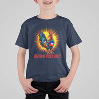 Proud Haitian Rooster Flag T Shirt For Kid Majestic National Symbol Haiti Heritage Pride