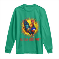 Proud Haitian Rooster Flag Long Sleeve Shirt Majestic National Symbol Haiti Heritage Pride