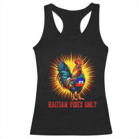 Proud Haitian Rooster Flag Racerback Tank Top Majestic National Symbol Haiti Heritage Pride