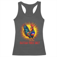 Proud Haitian Rooster Flag Racerback Tank Top Majestic National Symbol Haiti Heritage Pride