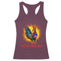 Proud Haitian Rooster Flag Racerback Tank Top Majestic National Symbol Haiti Heritage Pride