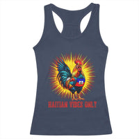 Proud Haitian Rooster Flag Racerback Tank Top Majestic National Symbol Haiti Heritage Pride