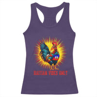 Proud Haitian Rooster Flag Racerback Tank Top Majestic National Symbol Haiti Heritage Pride