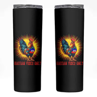 Proud Haitian Rooster Flag Skinny Tumbler Majestic National Symbol Haiti Heritage Pride