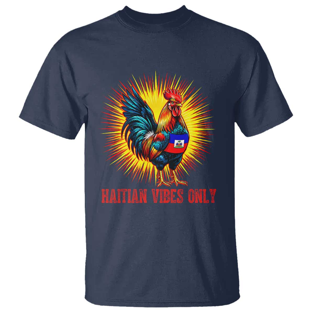 Proud Haitian Rooster Flag T Shirt Majestic National Symbol Haiti Heritage Pride