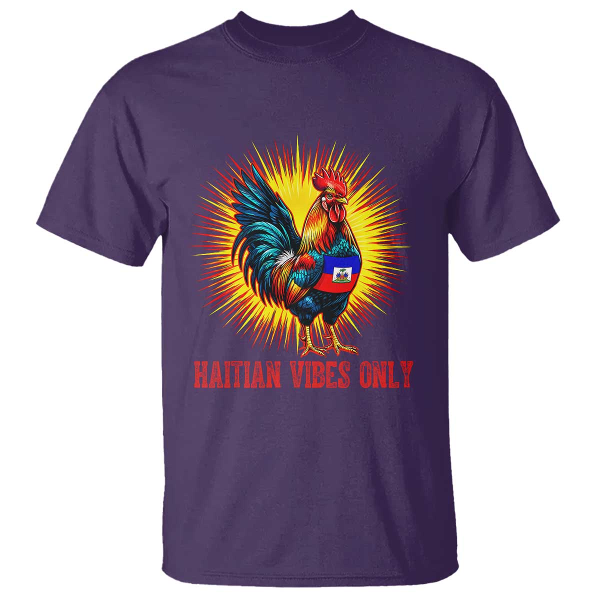 Proud Haitian Rooster Flag T Shirt Majestic National Symbol Haiti Heritage Pride