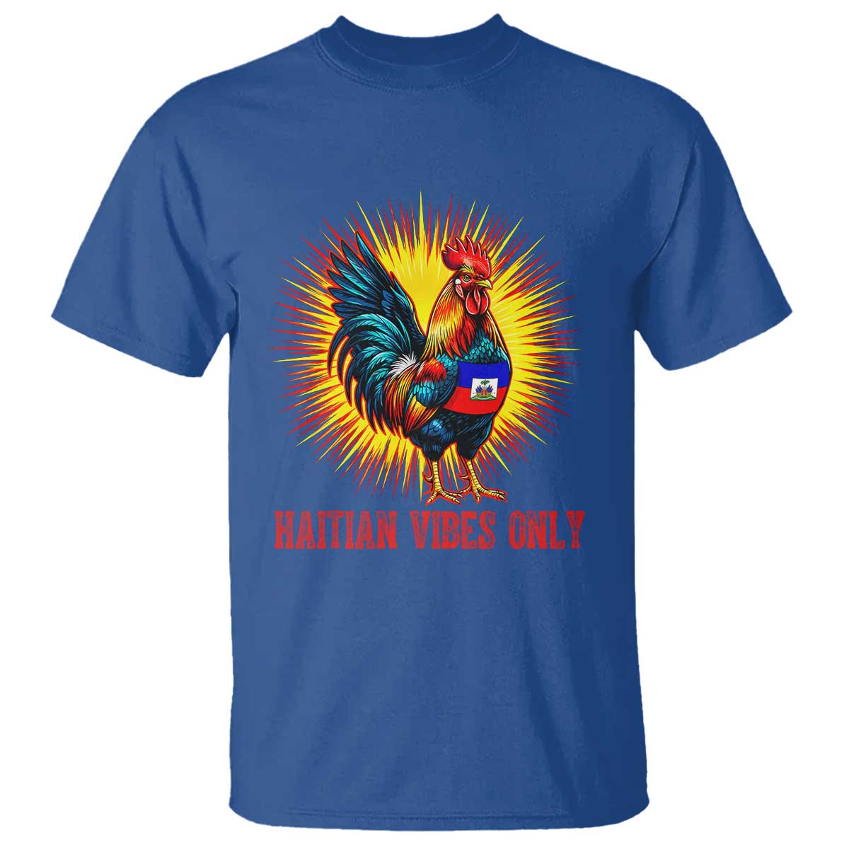Proud Haitian Rooster Flag T Shirt Majestic National Symbol Haiti Heritage Pride