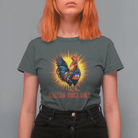 Proud Haitian Rooster Flag T Shirt For Women Majestic National Symbol Haiti Heritage Pride
