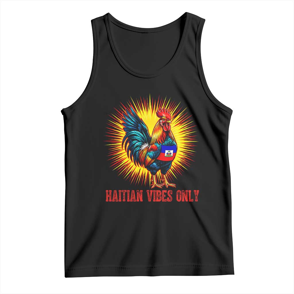 Proud Haitian Rooster Flag Tank Top Majestic National Symbol Haiti Heritage Pride