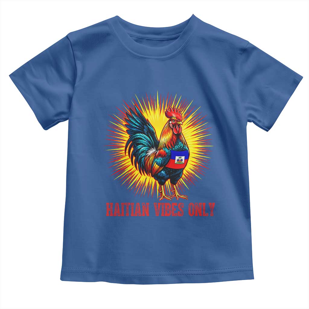 Proud Haitian Rooster Flag Toddler T Shirt Majestic National Symbol Haiti Heritage Pride