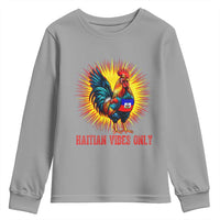 Proud Haitian Rooster Flag Youth Sweatshirt Majestic National Symbol Haiti Heritage Pride