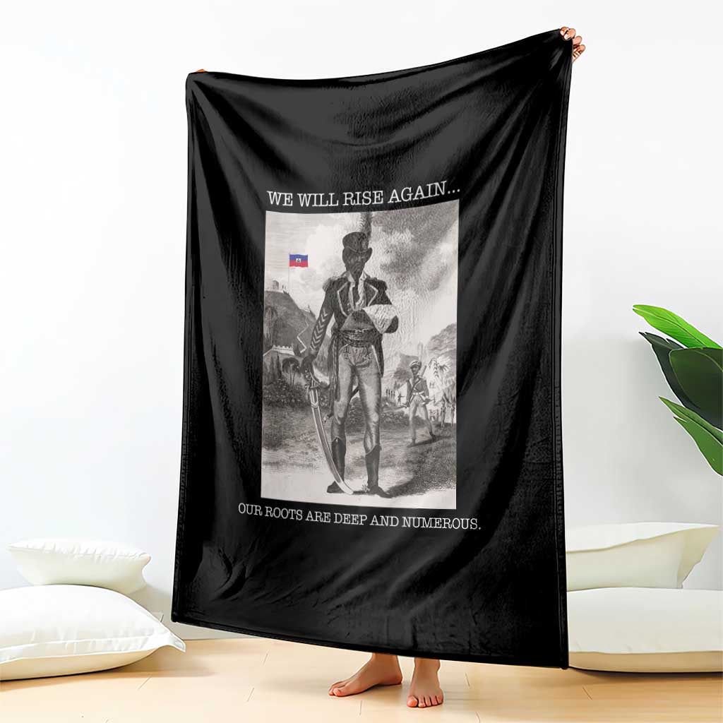 Haitian Revolution Toussaint Louverture Throw Blanket We Will Rise Again Historic Graphic
