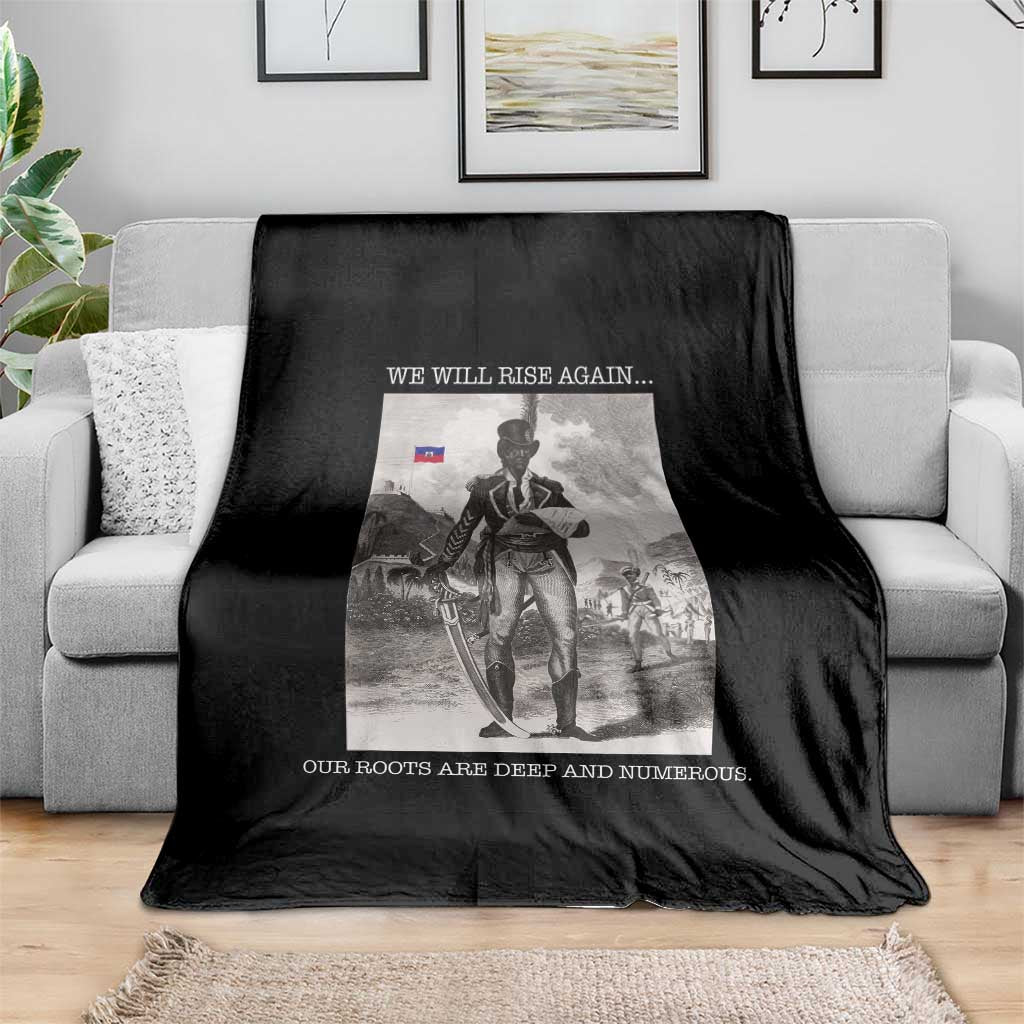 Haitian Revolution Toussaint Louverture Throw Blanket We Will Rise Again Historic Graphic