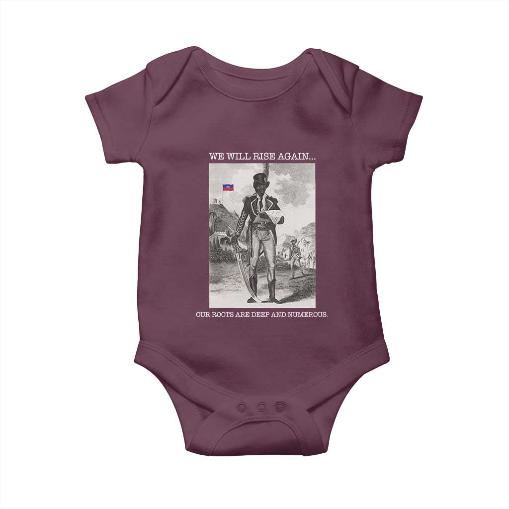 Haitian Revolution Toussaint Louverture Baby Onesie We Will Rise Again Historic Graphic