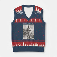 Haitian Revolution Toussaint Louverture V-Neck Knit Sweater Vest We Will Rise Again Historic Graphic