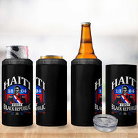 1804 First Black Republic Vintage Graphic 4 in 1 Can Cooler Tumbler Jean Jacques Dessalines Historic