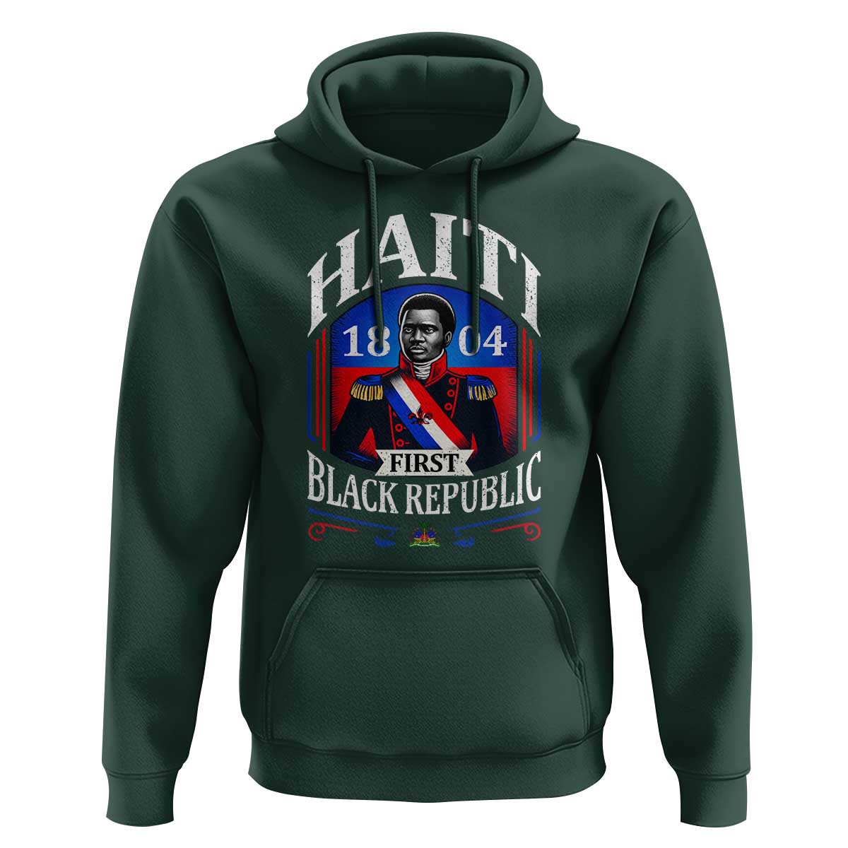 1804 First Black Republic Vintage Graphic Hoodie Jean Jacques Dessalines Historic