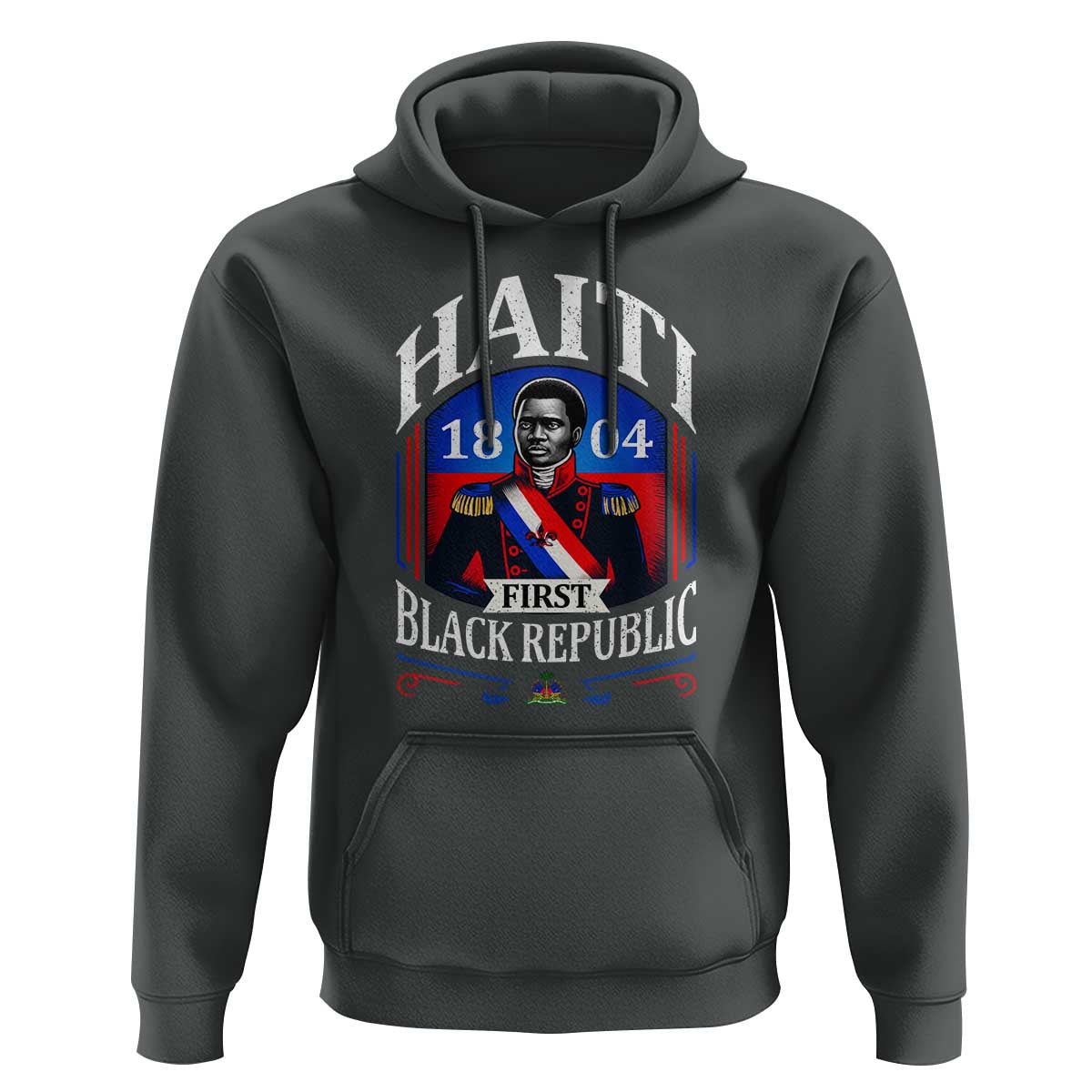 1804 First Black Republic Vintage Graphic Hoodie Jean Jacques Dessalines Historic