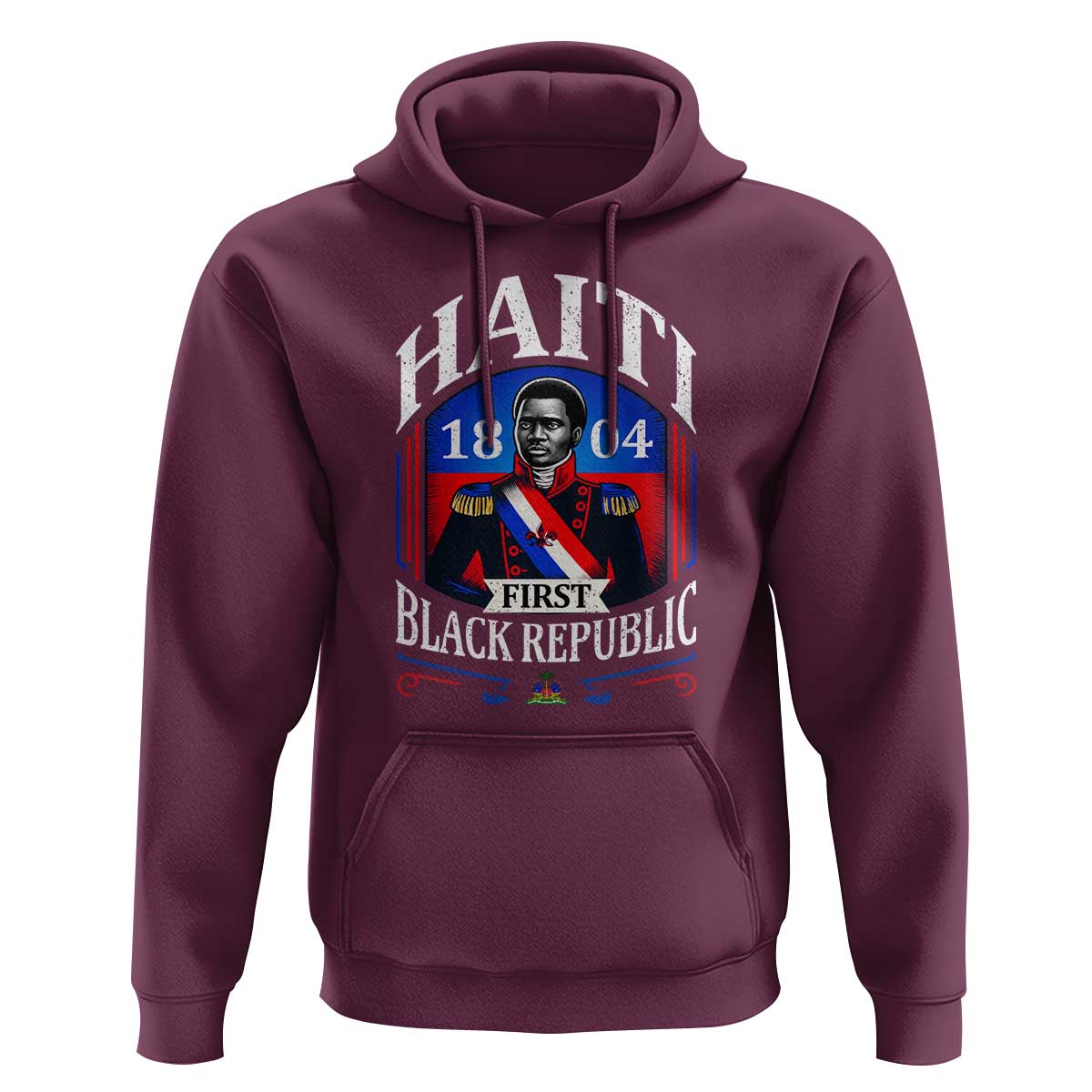 1804 First Black Republic Vintage Graphic Hoodie Jean Jacques Dessalines Historic