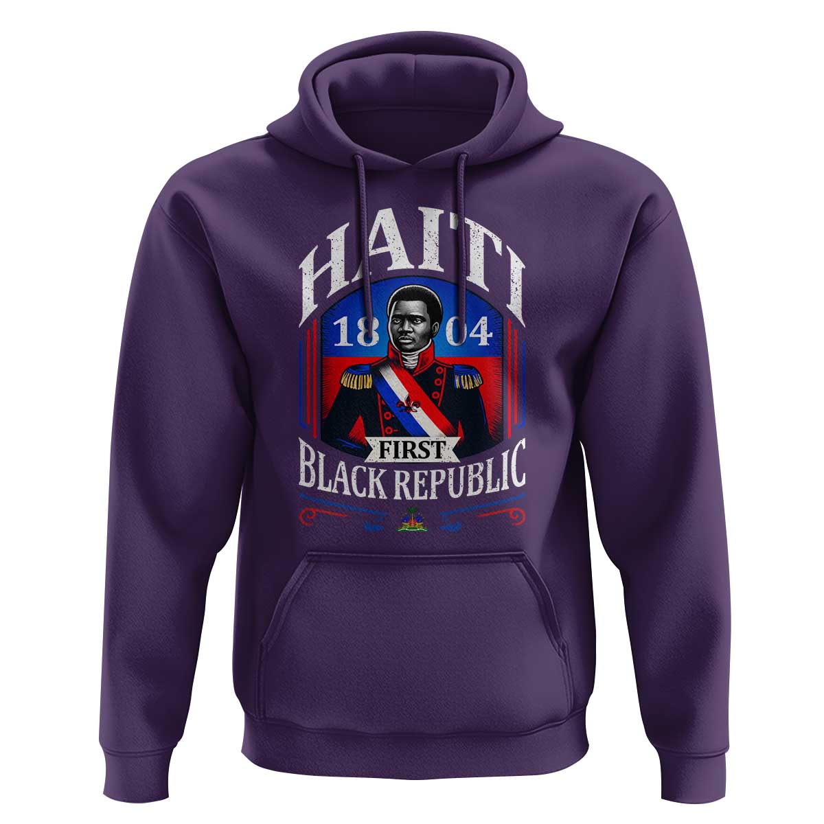 1804 First Black Republic Vintage Graphic Hoodie Jean Jacques Dessalines Historic