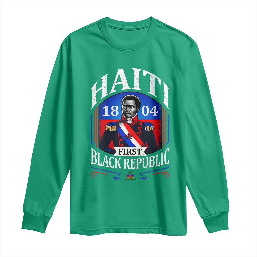 1804 First Black Republic Vintage Graphic Long Sleeve Shirt Jean Jacques Dessalines Historic