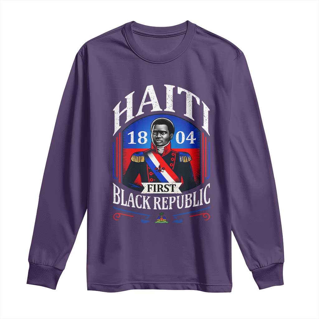 1804 First Black Republic Vintage Graphic Long Sleeve Shirt Jean Jacques Dessalines Historic