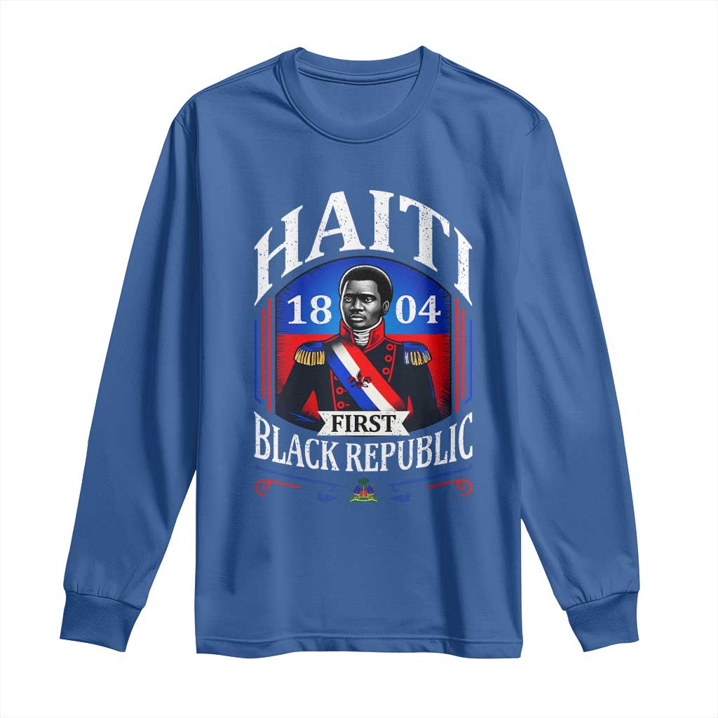 1804 First Black Republic Vintage Graphic Long Sleeve Shirt Jean Jacques Dessalines Historic