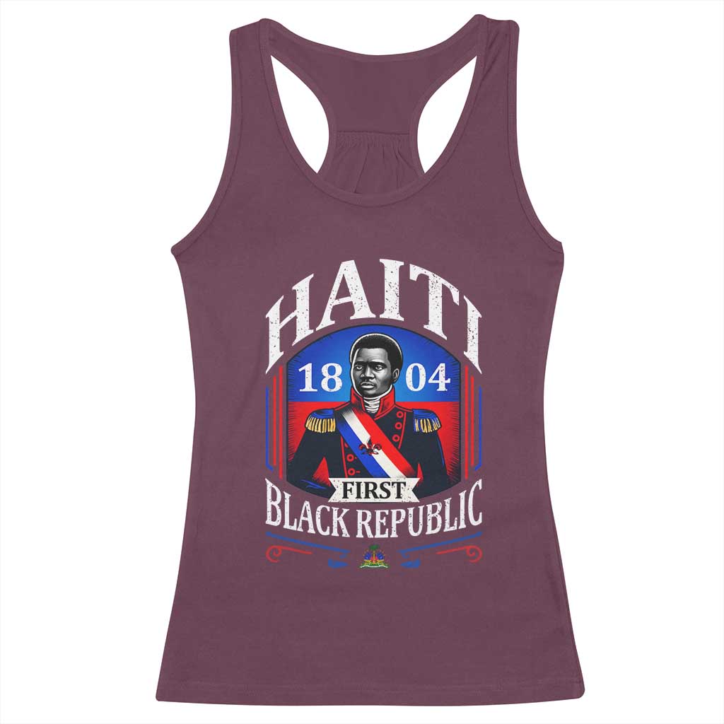 1804 First Black Republic Vintage Graphic Racerback Tank Top Jean Jacques Dessalines Historic