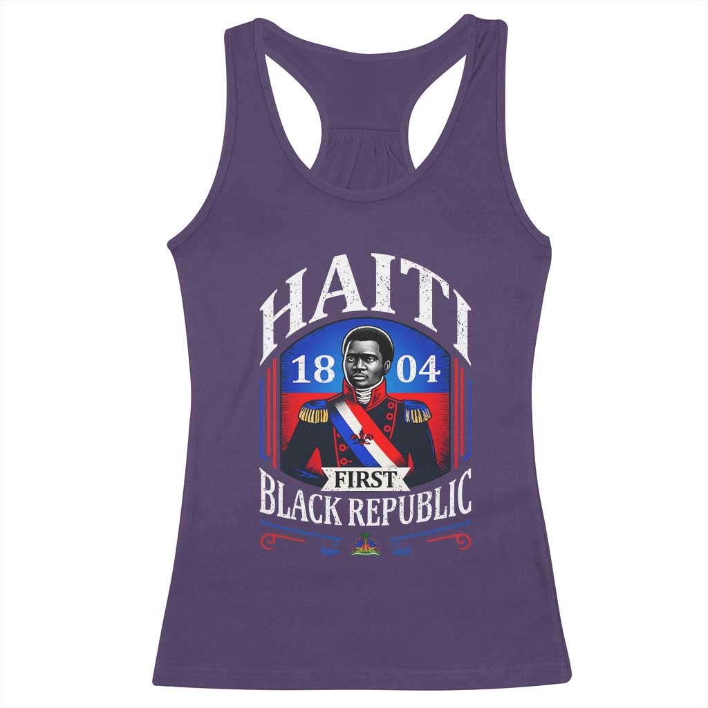 1804 First Black Republic Vintage Graphic Racerback Tank Top Jean Jacques Dessalines Historic