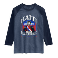 1804 First Black Republic Vintage Graphic Raglan Shirt Jean Jacques Dessalines Historic
