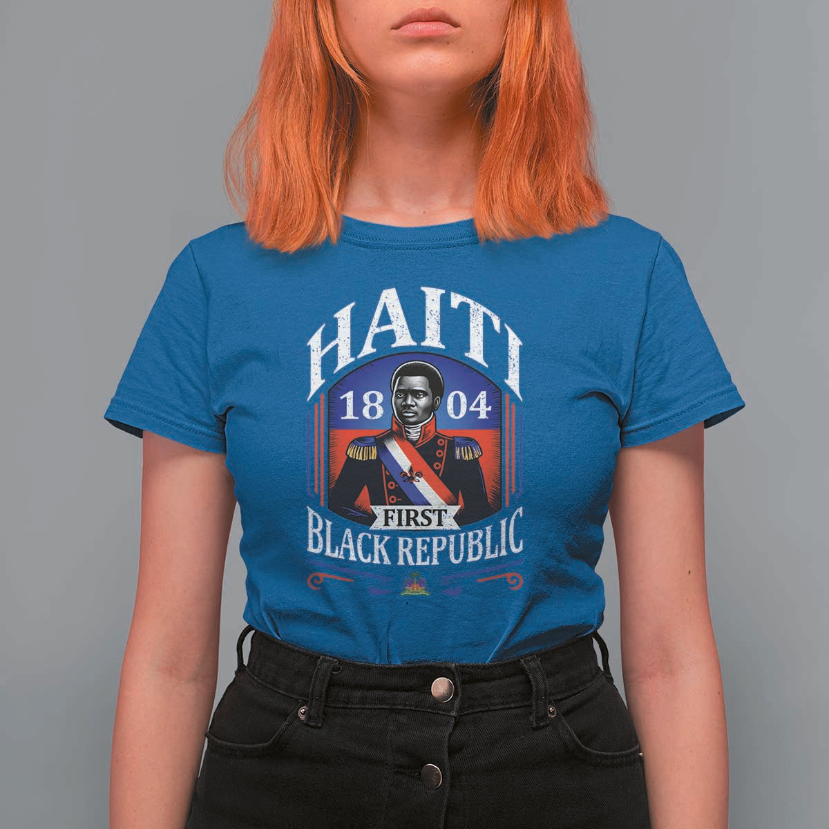 1804 First Black Republic Vintage Graphic T Shirt For Women Jean Jacques Dessalines Historic