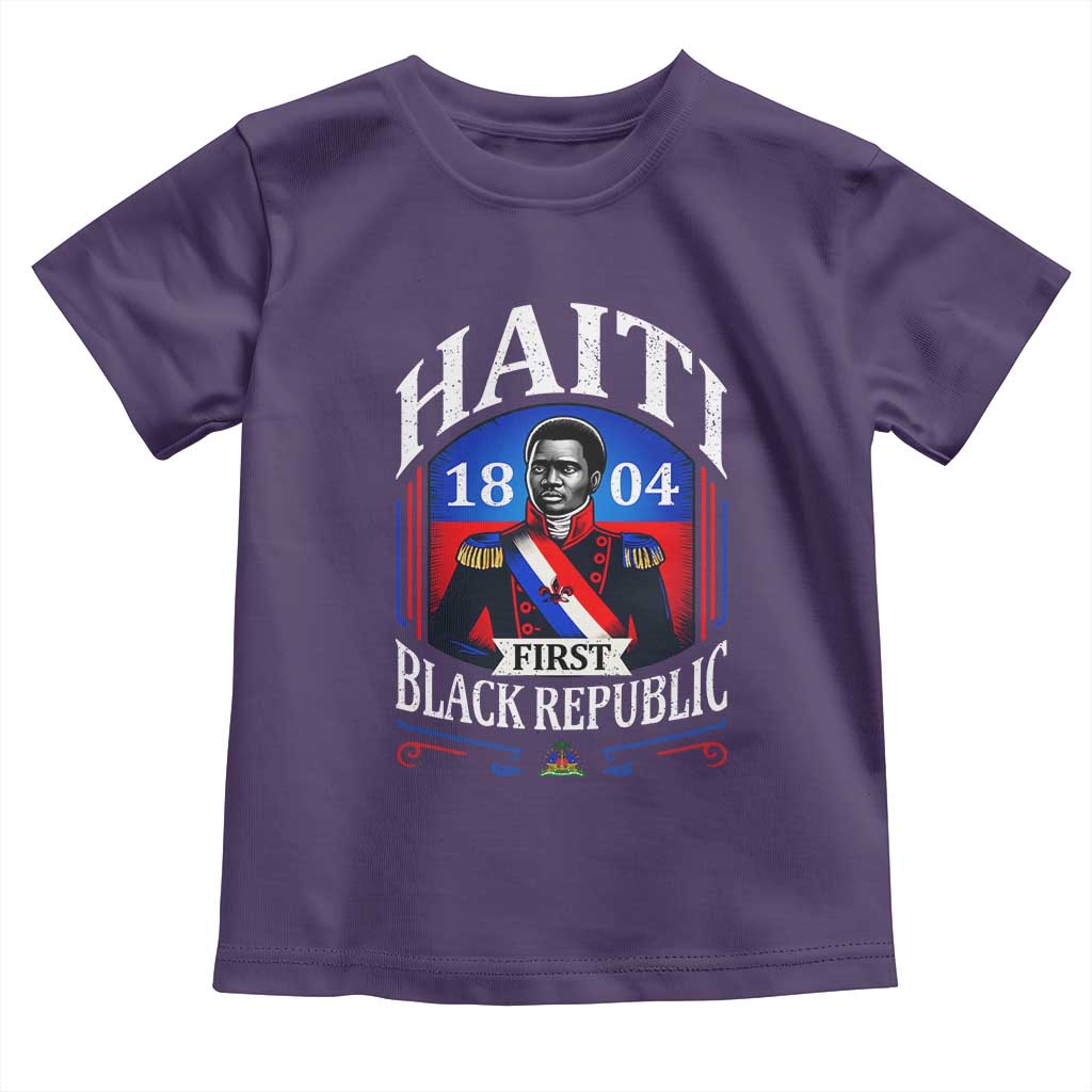 1804 First Black Republic Vintage Graphic Toddler T Shirt Jean Jacques Dessalines Historic
