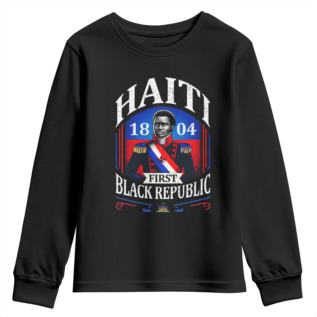 1804 First Black Republic Vintage Graphic Youth Sweatshirt Jean Jacques Dessalines Historic