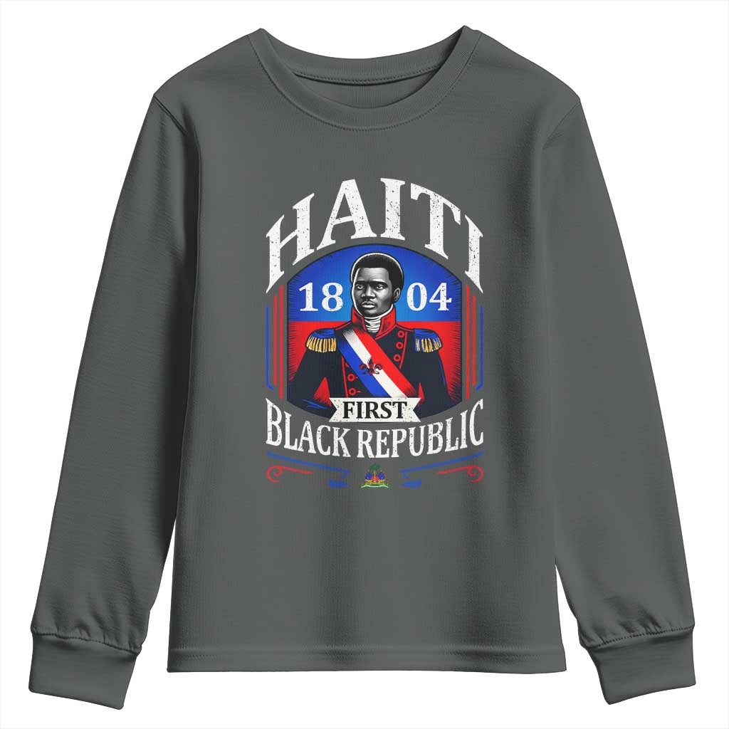 1804 First Black Republic Vintage Graphic Youth Sweatshirt Jean Jacques Dessalines Historic