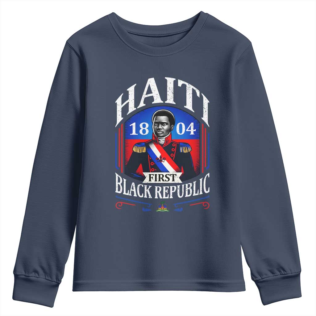 1804 First Black Republic Vintage Graphic Youth Sweatshirt Jean Jacques Dessalines Historic