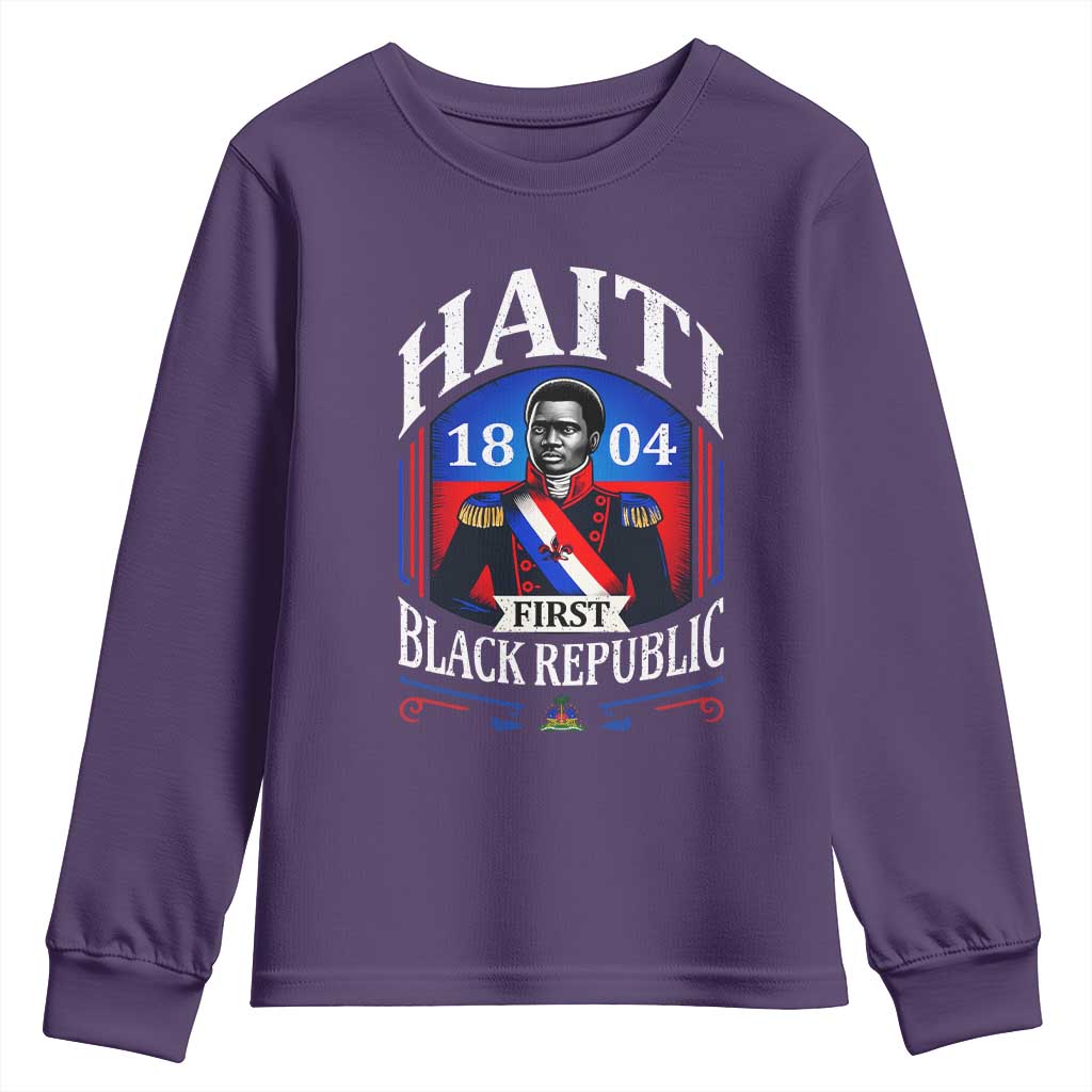 1804 First Black Republic Vintage Graphic Youth Sweatshirt Jean Jacques Dessalines Historic