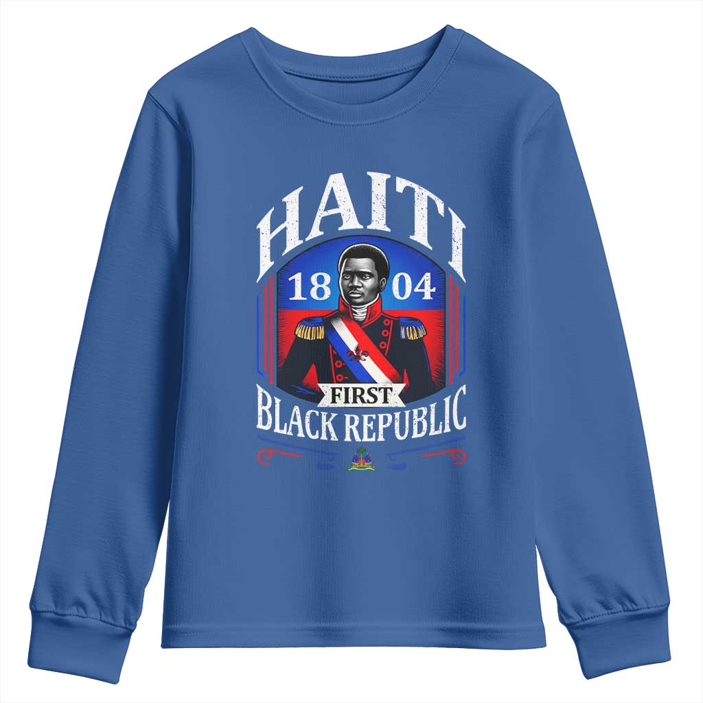1804 First Black Republic Vintage Graphic Youth Sweatshirt Jean Jacques Dessalines Historic